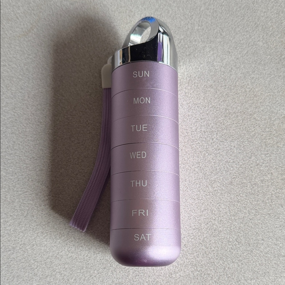 Weekly Pill Stack Organizer - Metallic Lavender